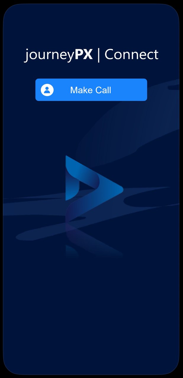 The JourneyPX Connect screen with a Make Call button.